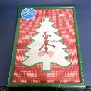 Millie's TwoSome Shapely Mat Wooden‎ Frame 9x12 Moosletoe Christmas tree Shape
